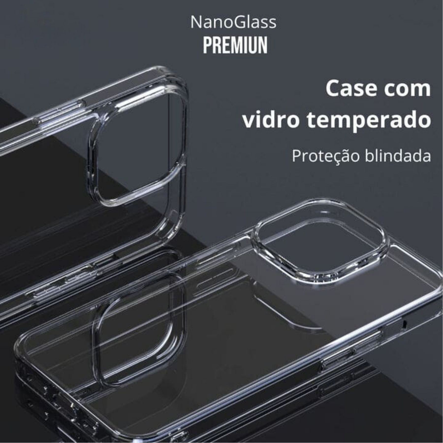 Capa iPhone De Vidro Temperado Transparente - HD Glass