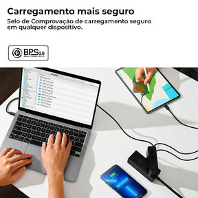 Carregador Triplo Baseus GaN 5 PRO de 140w