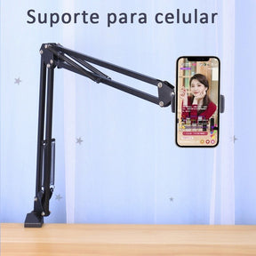 Suporte Pedestal de Mesa Multifuncional para Celular