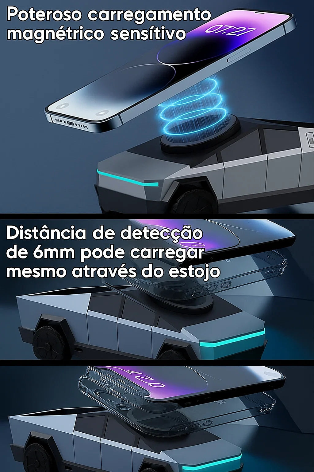 Estação De Carregamento 3 Em 1 Cybertruck